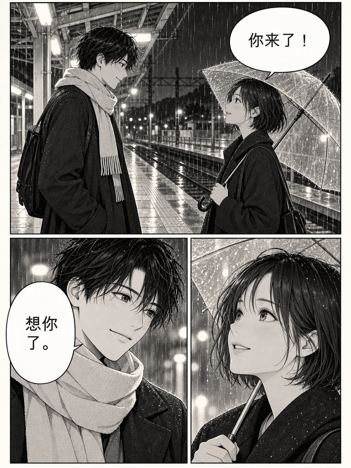 日语 Manga 翻译成中文后的页面，保留原画和分镜布局