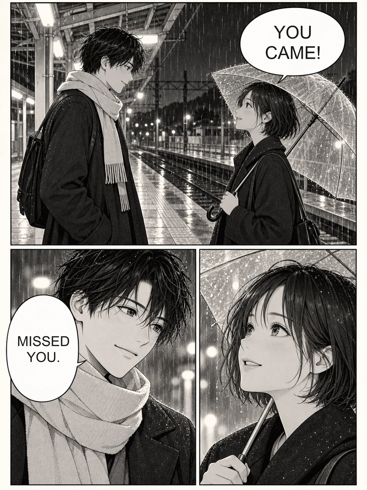 Japanese manga page translated into English with artwork and panel layout preserved
