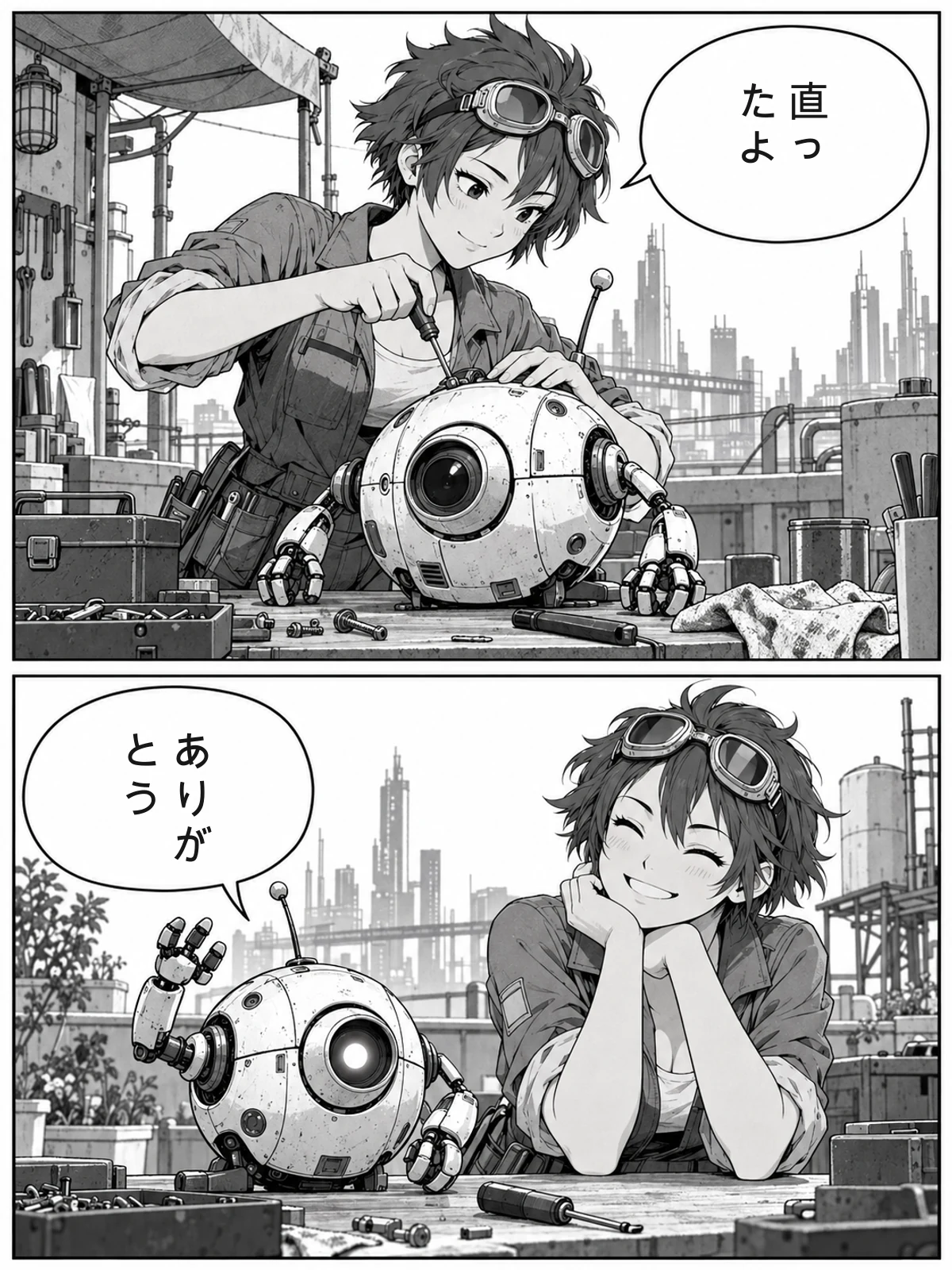 Original Japanese manga page before Portuguese translation