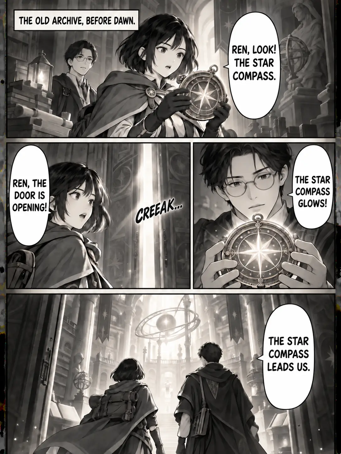 Archive manga translated into English with consistent names and Star Compass terminology, preserving the artwork and panel layout